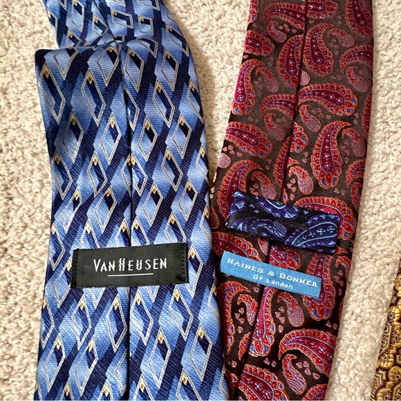 5 Assorted Neckties Croft Barrow Van Heusen Jos A Bank Etc - Picture 6 of 8